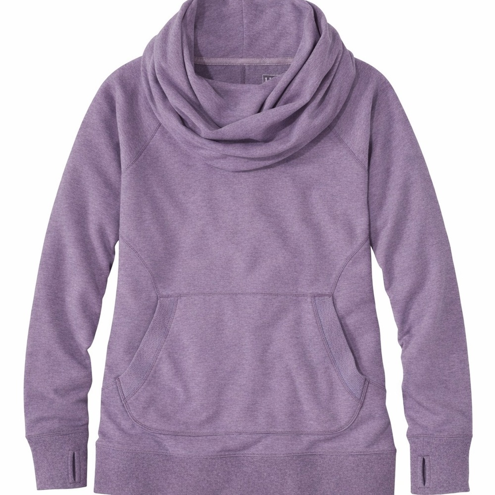 Women's Lavender Cowl Neck Pullover Sweatshirt